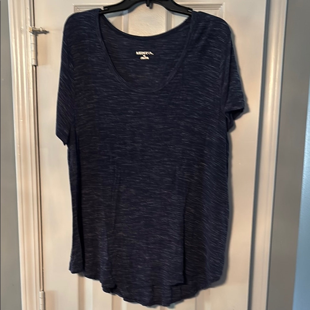 Merona heathered blue with gray short sleeve tee